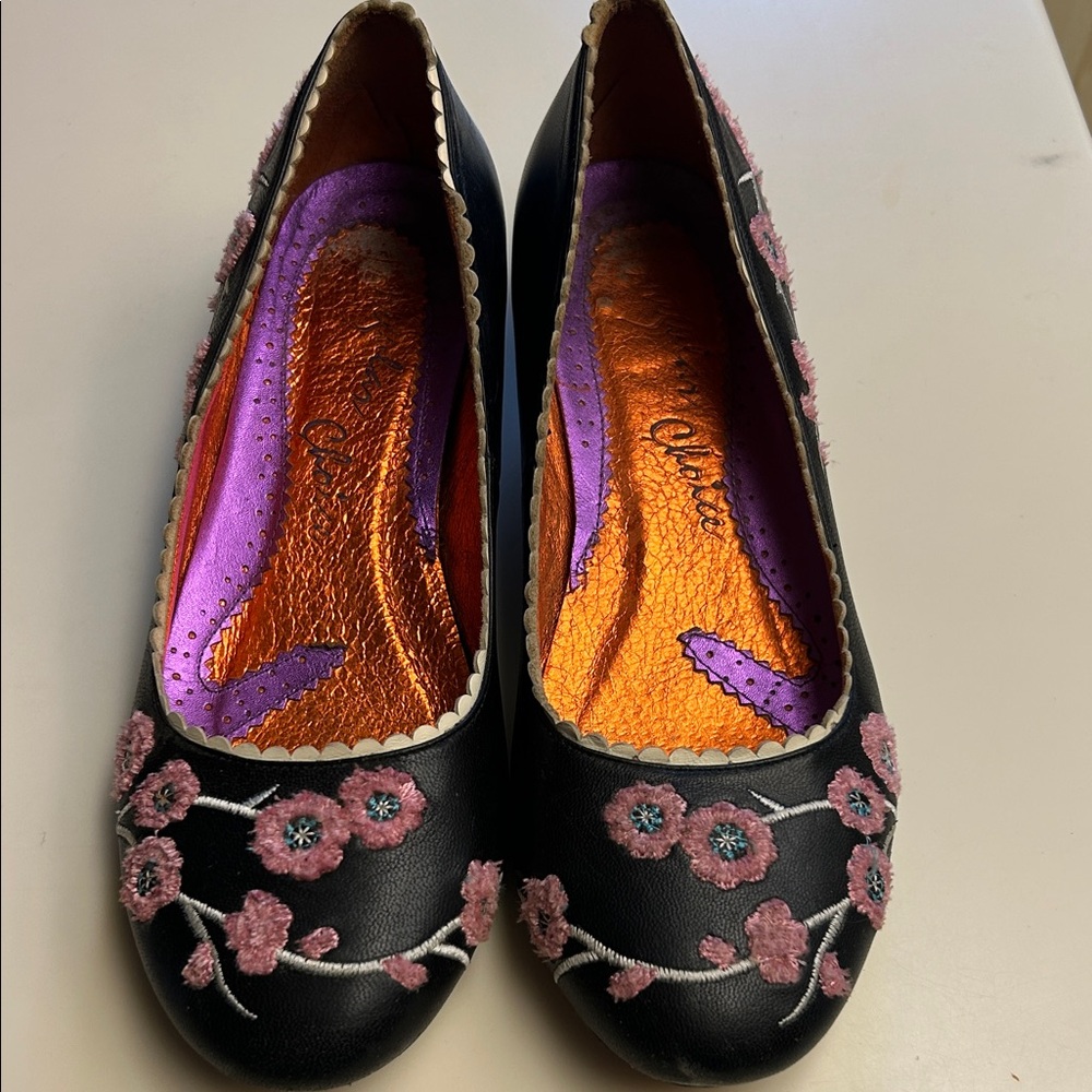Irregular Choice Floral Kitten Heel Size 41/10